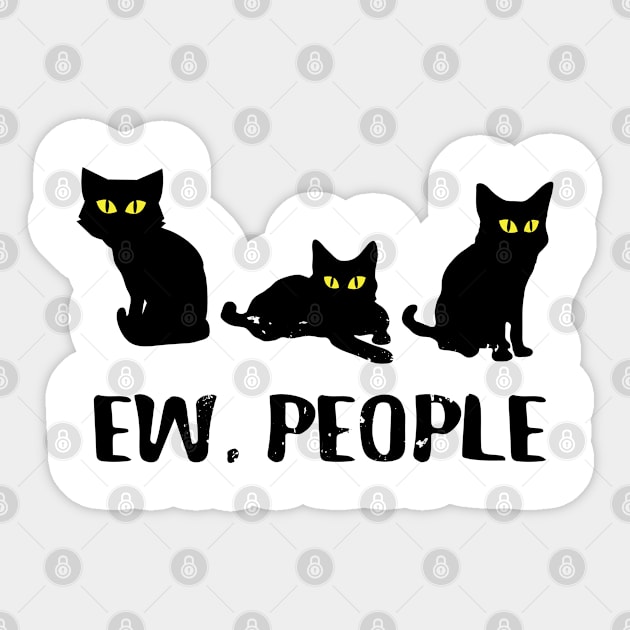 Ew people meowy cat lovers Sticker by amitsurti